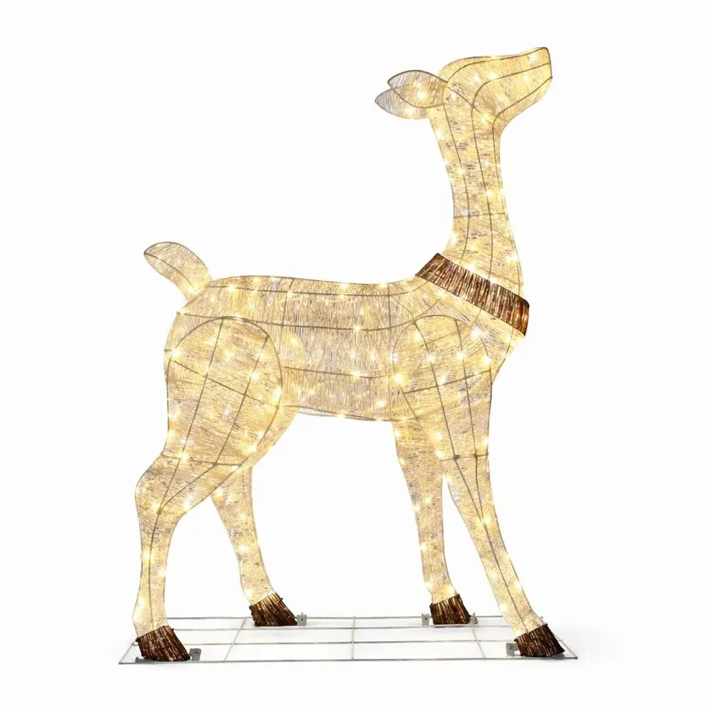 3D LED Illuminated Doe, 150 cm, Warm White, 140 LEDs, IP44 Outdoor