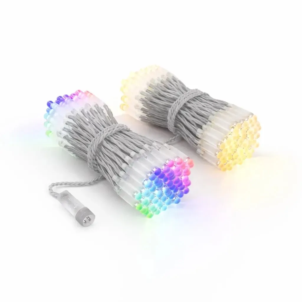 Twinkly Strings 25 m Dual Pro Outdoor Color Lights, 2× 125 RGB LEDs, Clear Cable, IP44, 2× 12.5 m