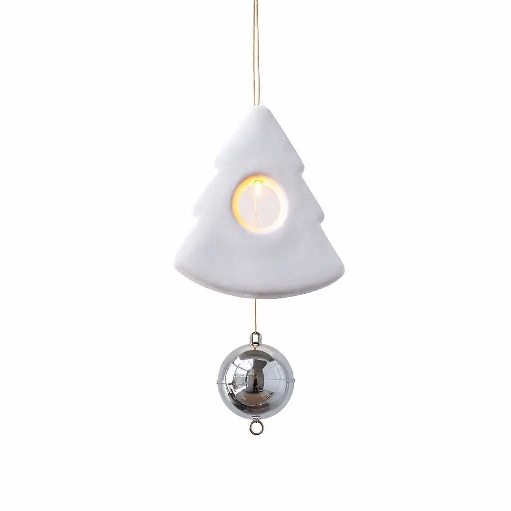 LED Christmas tree ornament, hanging, tree with ball