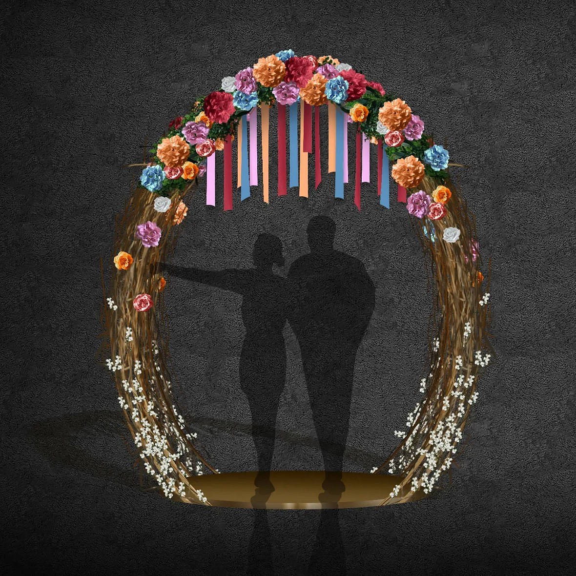 3D spring gate, 220 × 250 cm, non-illuminated