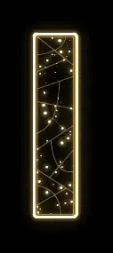 Eco Fix 2D LED light letter I, height 115 cm, warm white, hanging