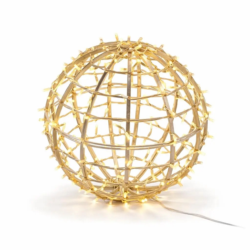Eco Fix 3D LED light ball Ø 80 cm, warm white 24 V, aluminium