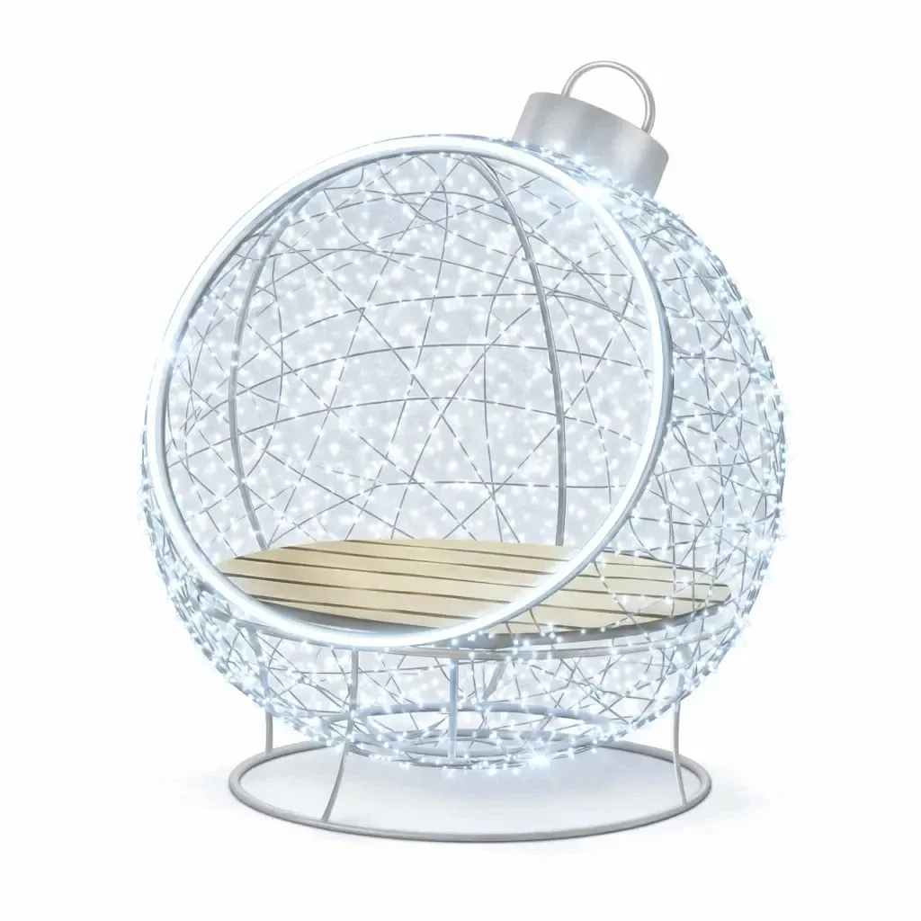 3D LED light chair ornament 130 cm, ice white, 36 V, 30.5 W, 33 kg, Eco Fix