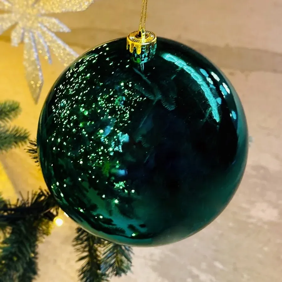 Christmas ornament, plastic ball, 1 piece, diameter 30 cm, peacock green, glossy