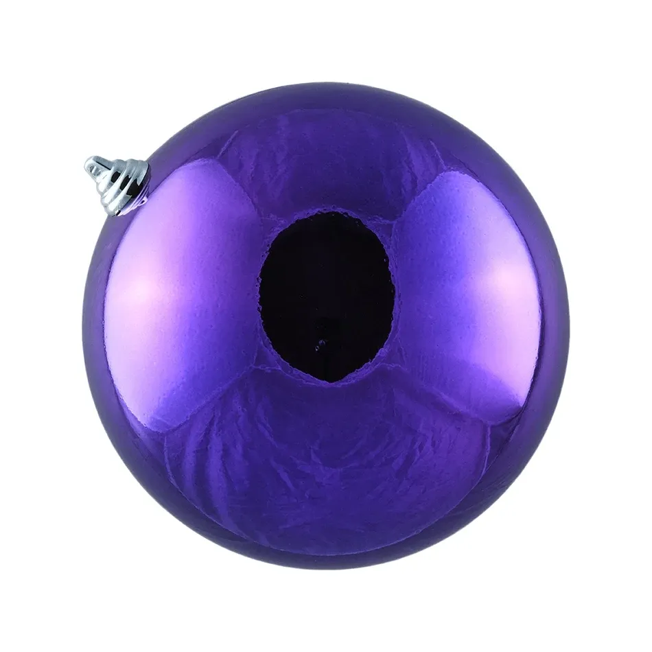 Plastic ball, 20 cm in diameter, purple, glossy