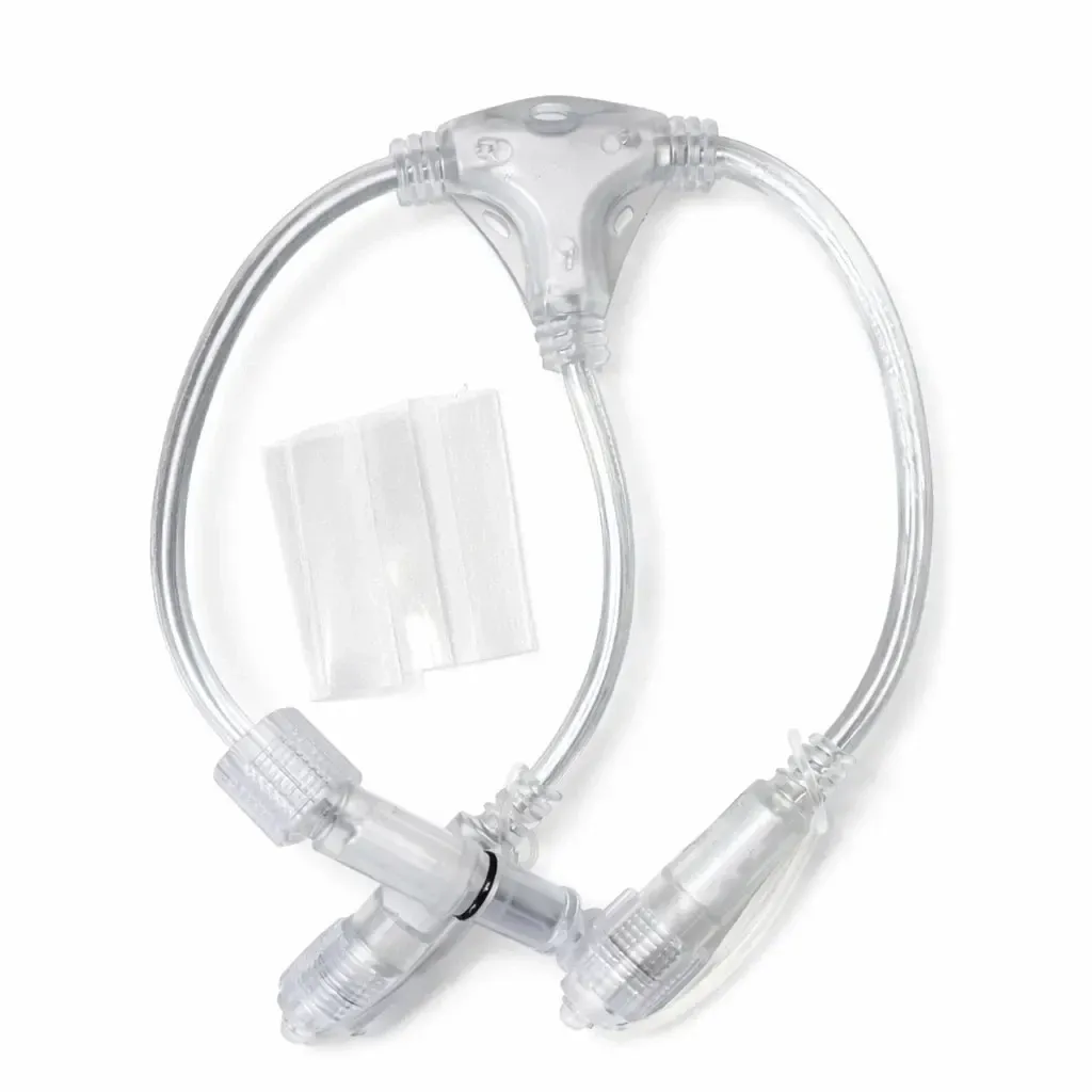 Easy Fix T splitter, 2 outputs, transparent cable IP20 interior