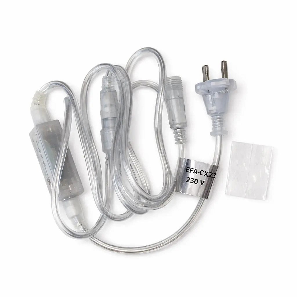 Easy Fix source cable with separable AC/DC bridge, transparent cable IP20 interior, 230 V