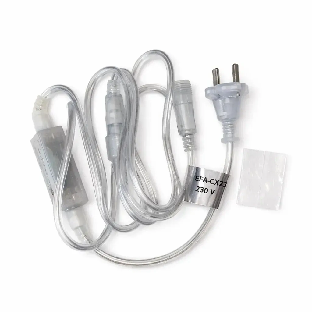 Easy Fix source cable with separable AC/DC bridge, transparent cable IP20 interior, 230 V