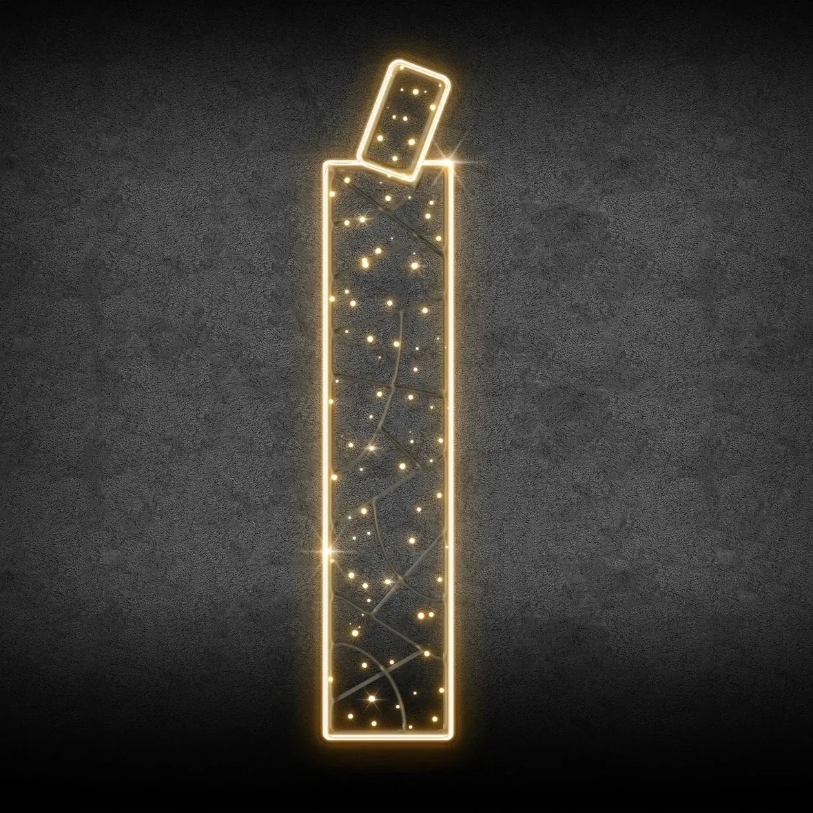 Eco Fix 2D LED light letter Í, 37 × 160 × 3 cm, warm white, hanging, 3D printing