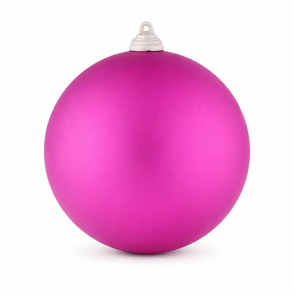 Large Christmas ball 20 cm, pink, matt