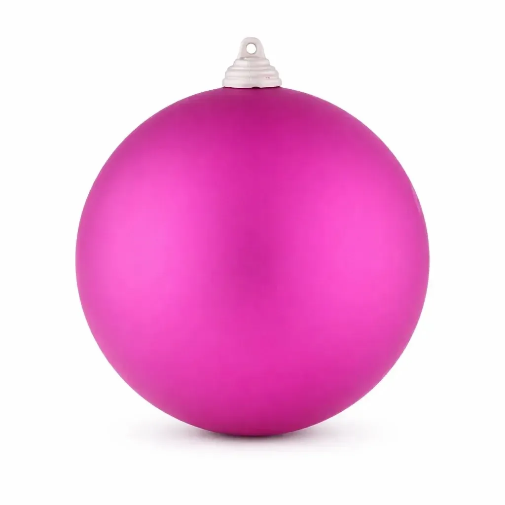 Large Christmas ball 20 cm, pink, matt, UV
