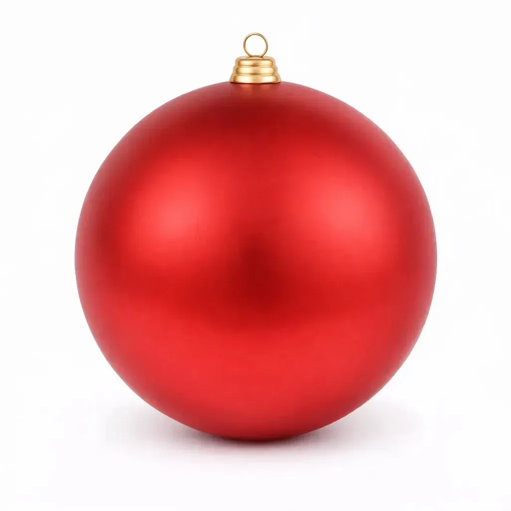 Large Christmas ornament 30 cm plastic ball red matt