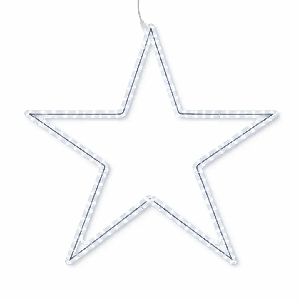 Easy Fix 2D LED star light VI., Ø 150 cm, icy white, hanging, aluminium
