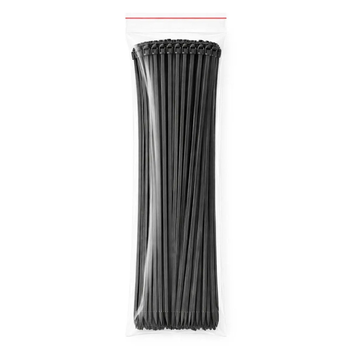 Plastic strapping tape 4,8 mm × 43 cm black universal outdoor straps, pack of 100