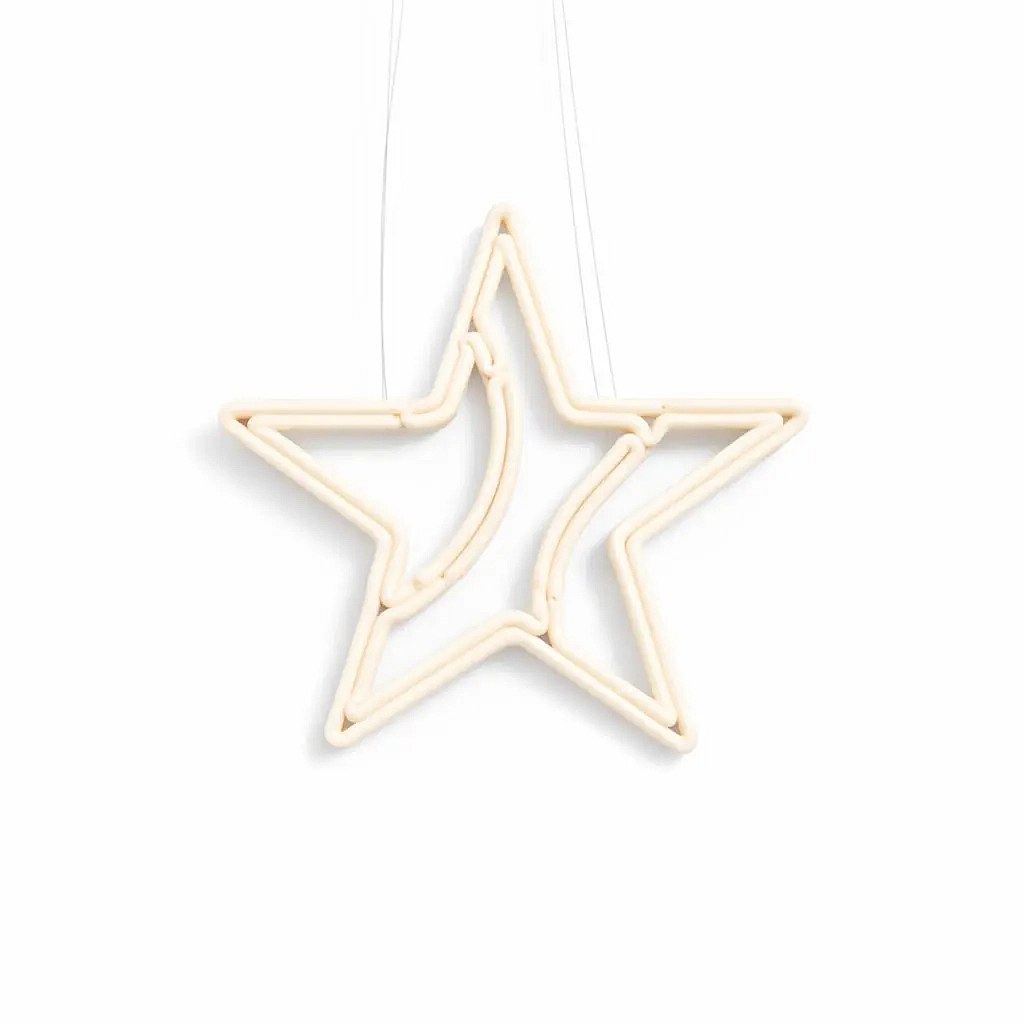 ECOprint Christmas star ornament 30 cm white, 3D print, plastic, outdoor