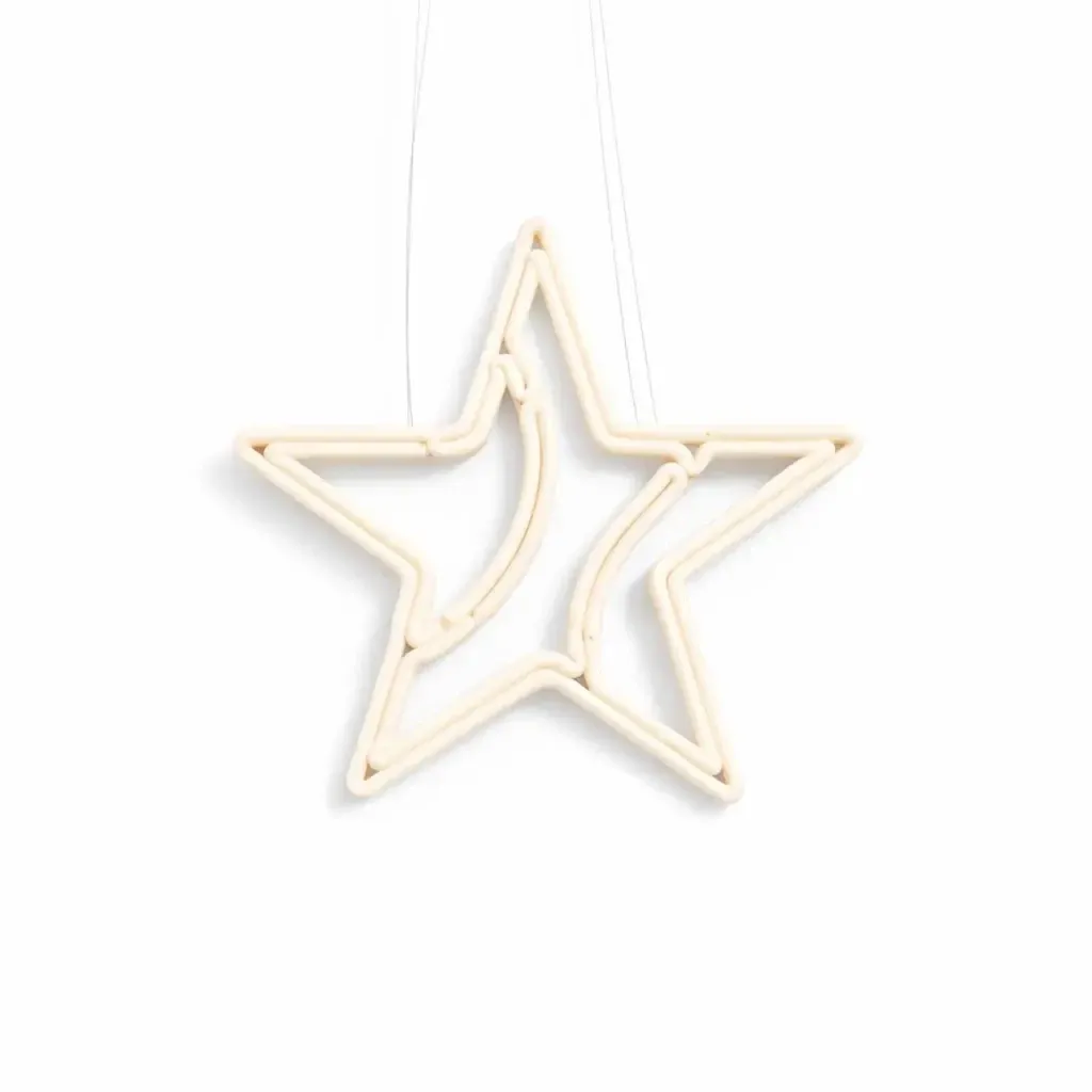 ECOprint Christmas star ornament 30 cm white, 3D print, plastic, outdoor