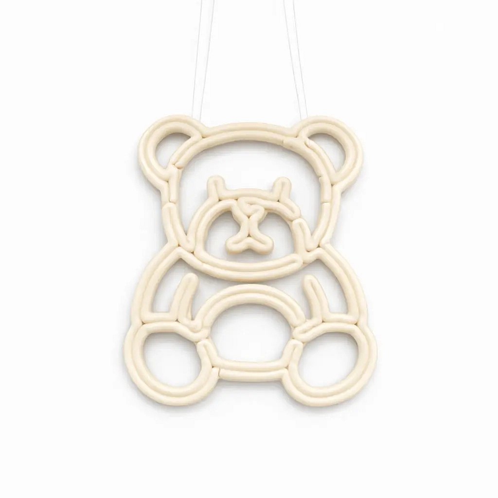 ECOprint Christmas decoration teddy bear 30 cm white, 3D printing, plastic, outdoor