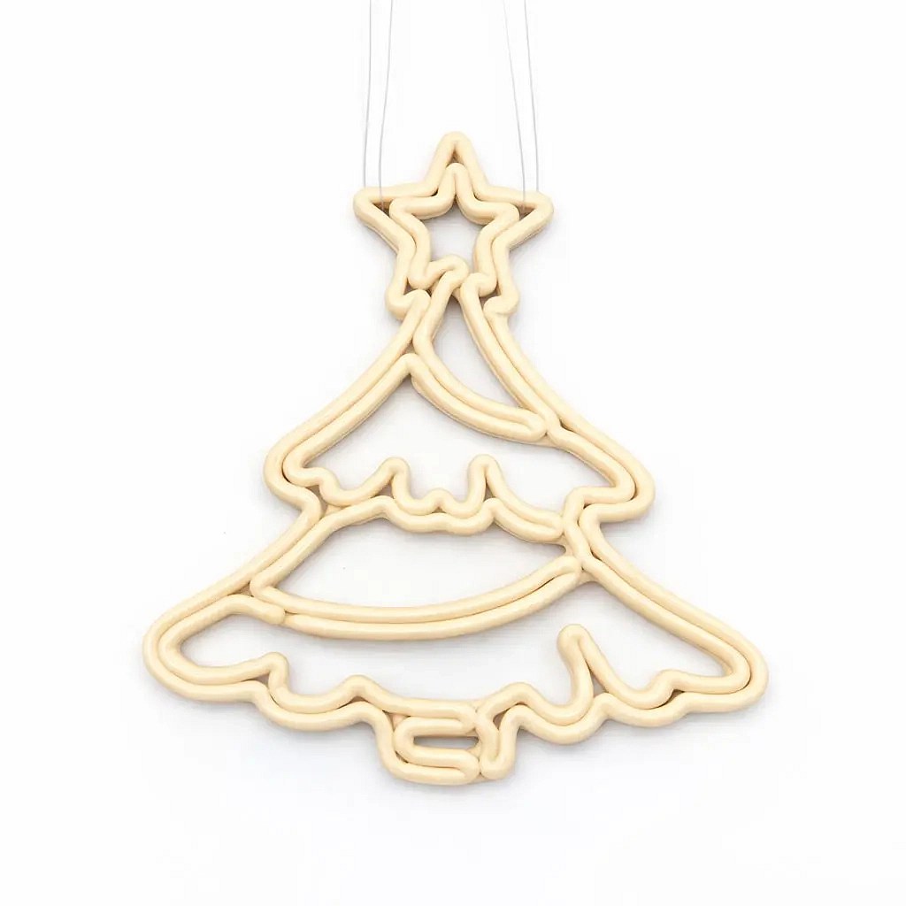 ECOprint Christmas tree ornament 30 cm white, 3D print, plastic, outdoor