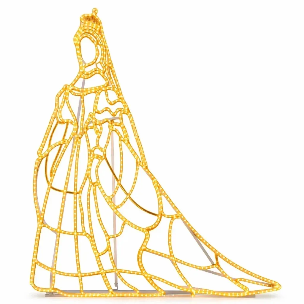Eco Fix 2D LED light decor queen 221 × 225 × 60 cm warm white, standing, 3D printing