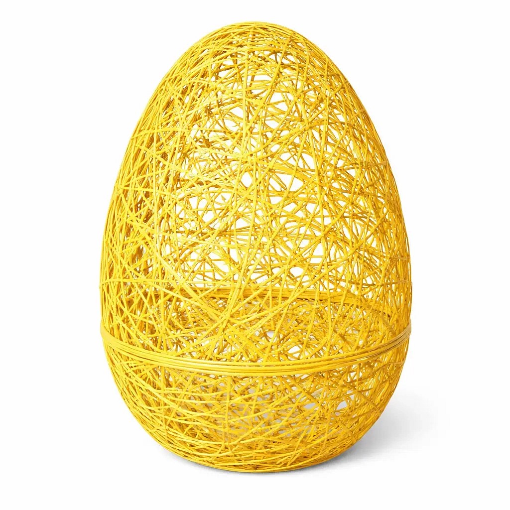 3D Easter Eggs Fiberglass, 100 × 150 cm, yellow, non-illuminated