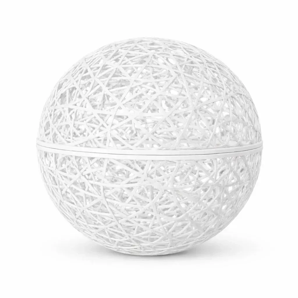 3D Fiberglass sphere, 25 cm diameter, white, non-illuminated