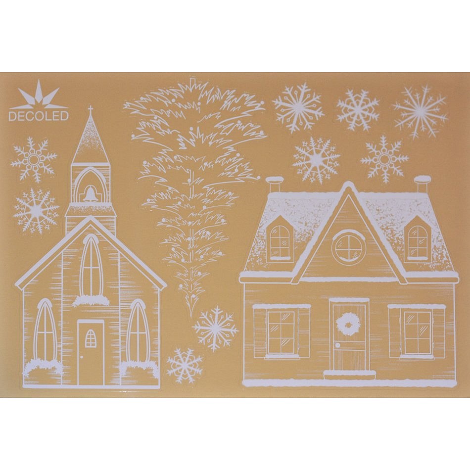 Christmas stickers for windows A3 square