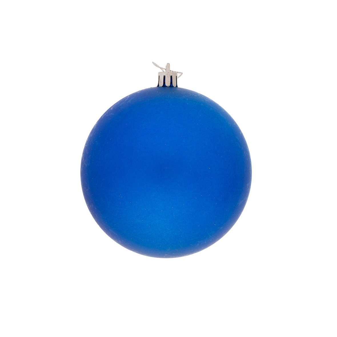 Production - Set of Christmas decorations blue plastic ball 10 cm matt, pack of 6