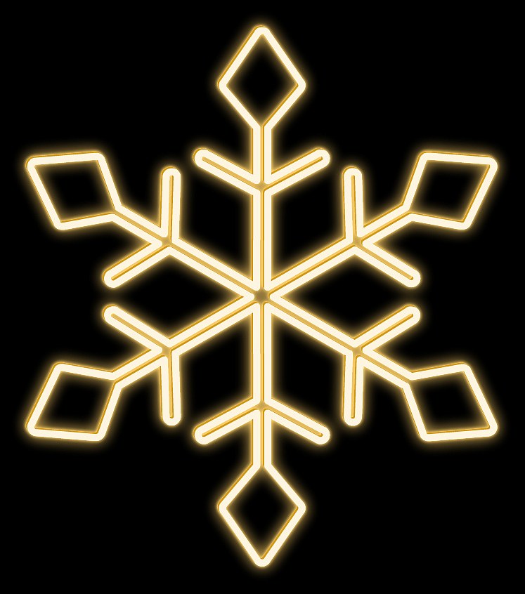 Easy Fix 2D LED light flake I., Ø 90 cm, warm white, hanging, 3D printing