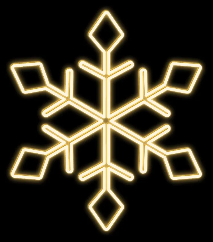 Easy Fix 2D LED light flake I., Ø 90 cm, warm white, hanging, 3D printing