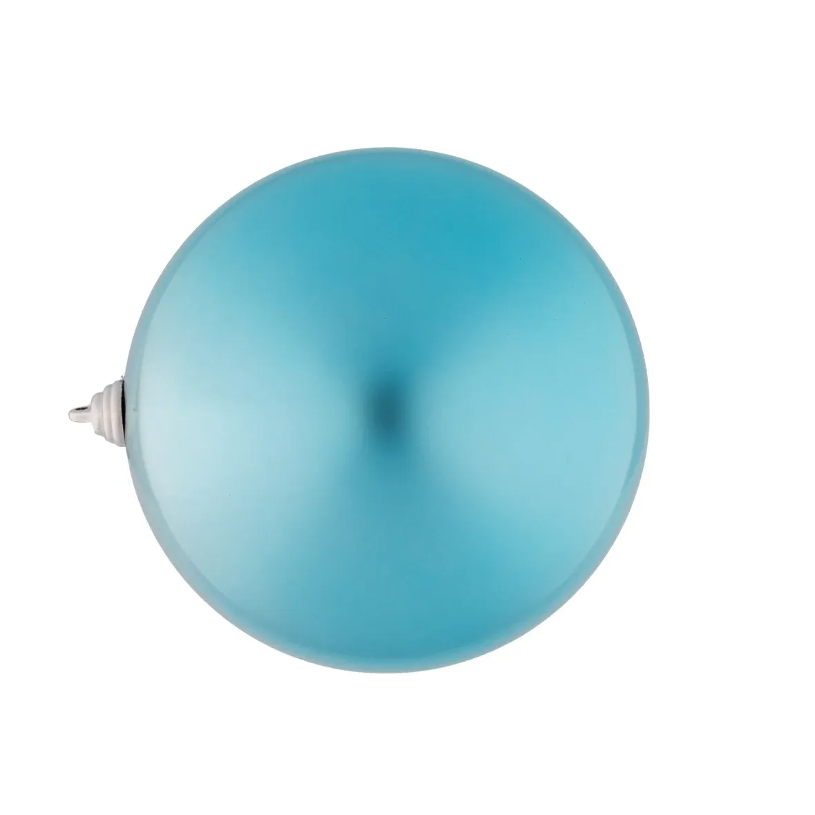 Large Christmas ornament turquoise shiny 20 cm plastic ball