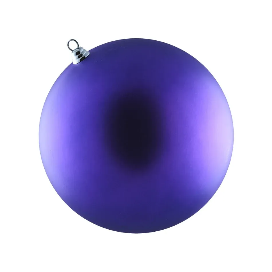 Large Christmas ornament 30 cm plastic ball purple matt