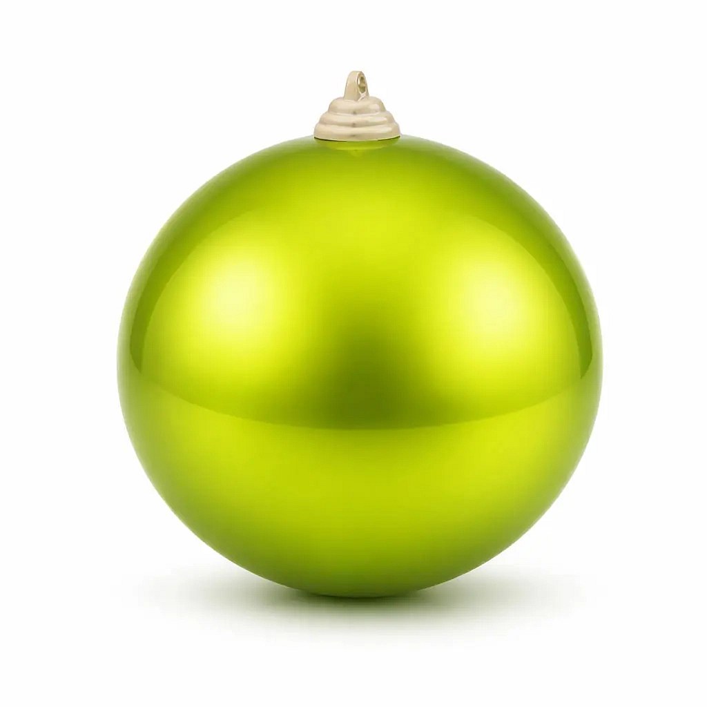Large Christmas ornament green glossy 40 cm plastic ball