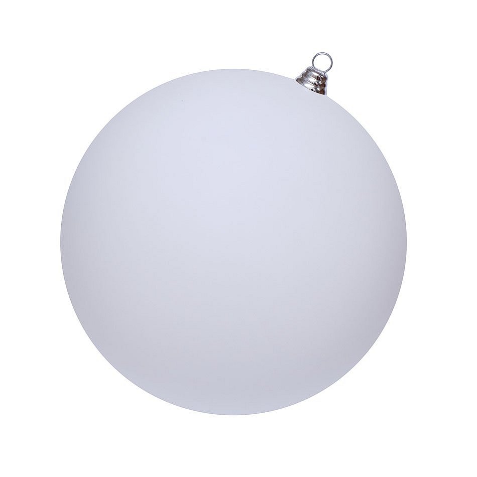 Large Christmas ornament 40 cm plastic ball white matt