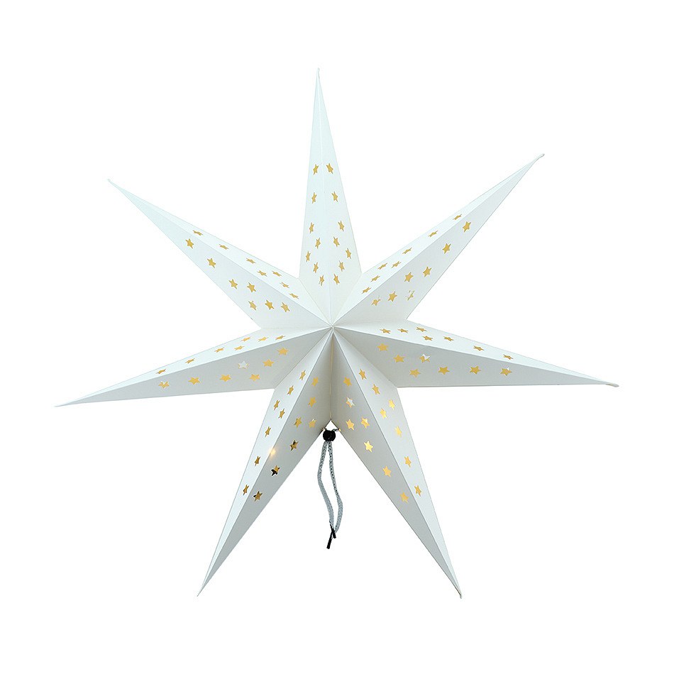 LED lighted paper star for window 60 cm, AA battery operated