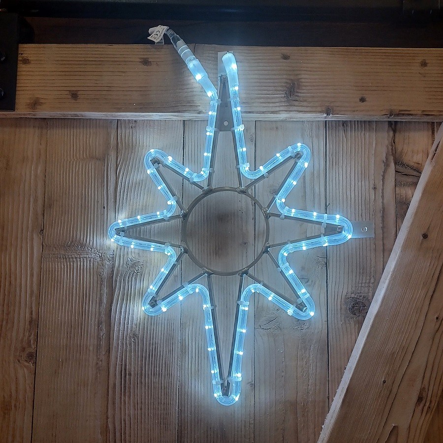 Easy Fix 2D LED star light X., 45 × 70 cm, icy white, hanging, aluminium