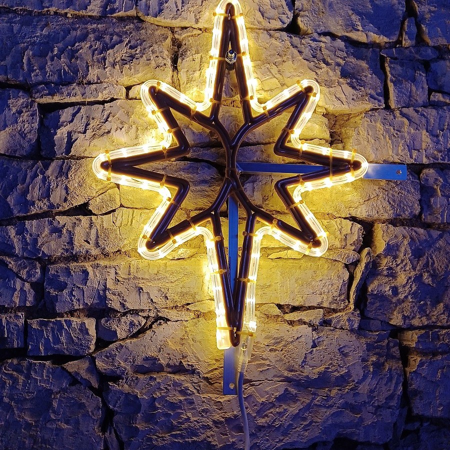 Easy Fix 2D LED Star Light X., 80 × 104 cm, warm white, hanging, 3D printed, gold