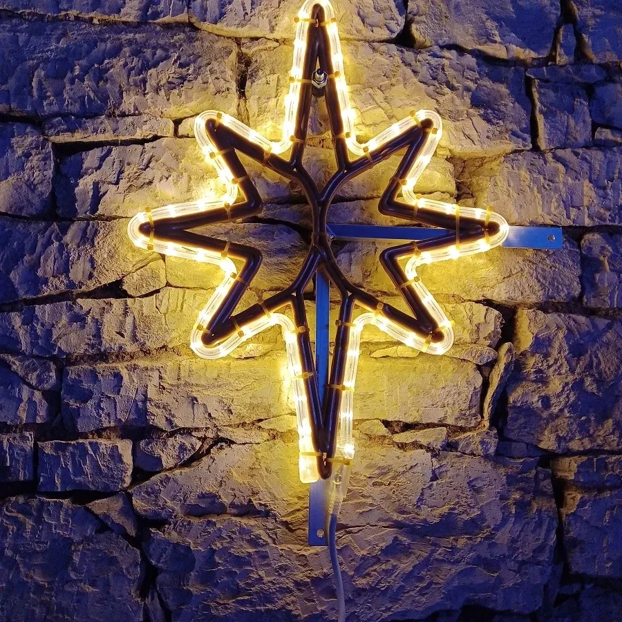 Easy Fix 2D LED Star Light X., 80 × 104 cm, warm white, hanging, 3D printed, gold