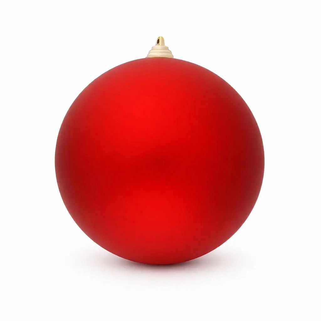 Production - Large Christmas ball 20 cm, red, matt
