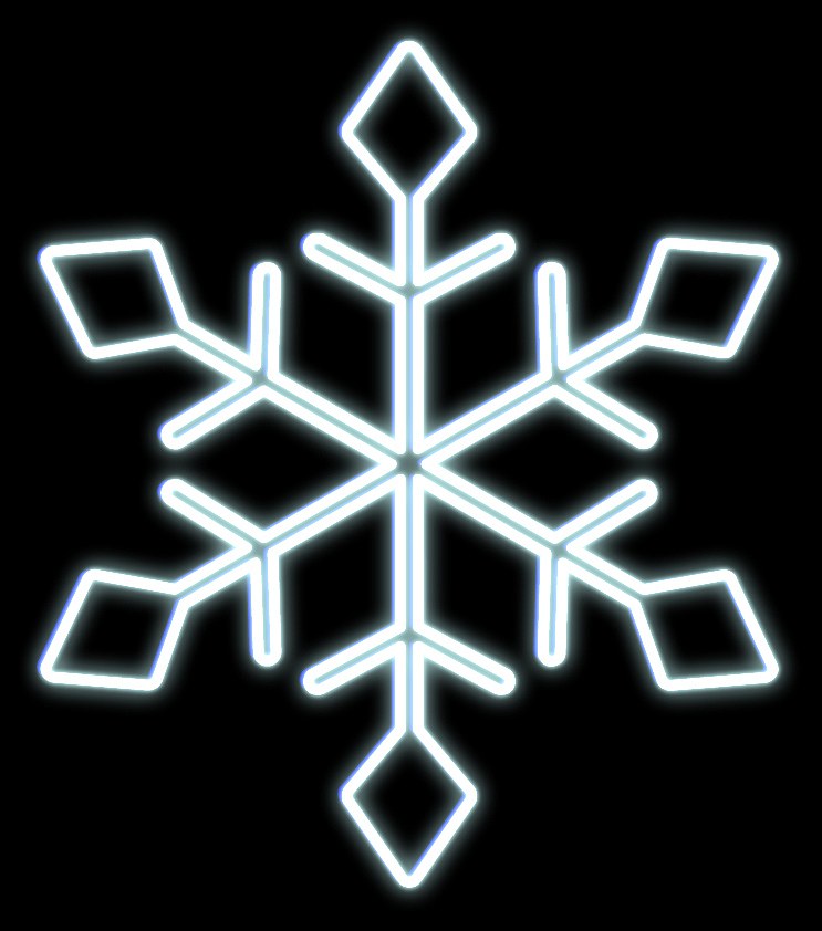 Easy Fix 2D LED light flake I., Ø 77 cm, icy white, hanging, 3D printing