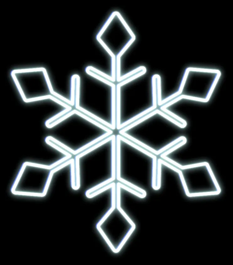Easy Fix 2D LED light flake I., Ø 77 cm, icy white, hanging, 3D printing