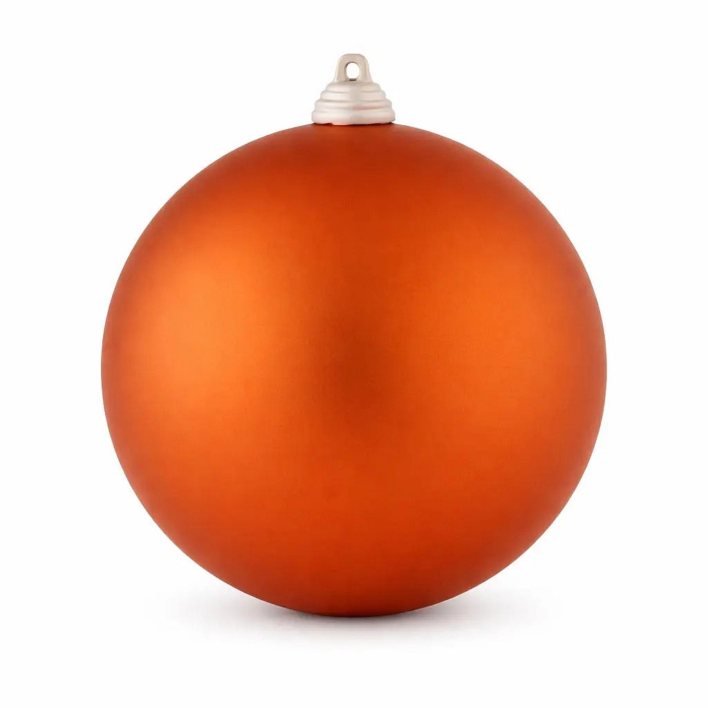 Large Christmas ball 20 cm, copper, matt