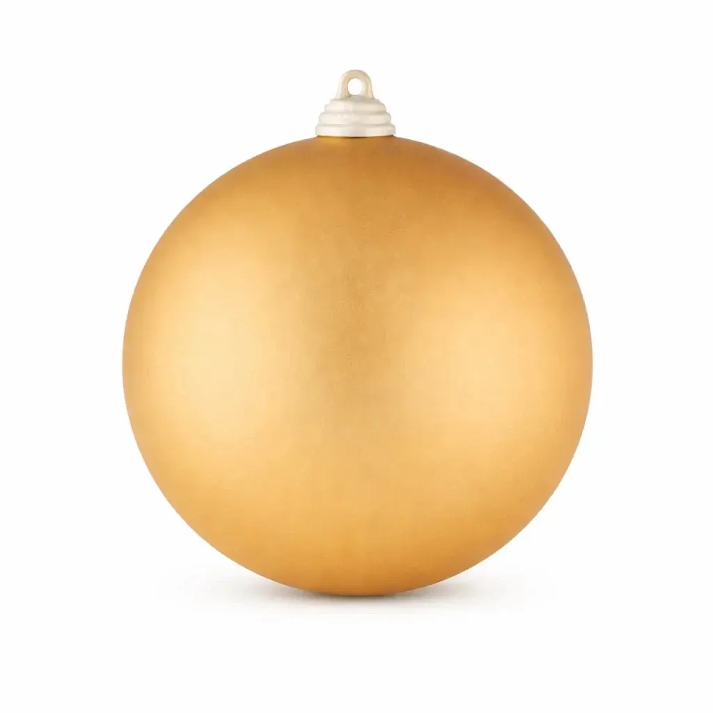 Large Christmas ball 20 cm, gold, matt, UV