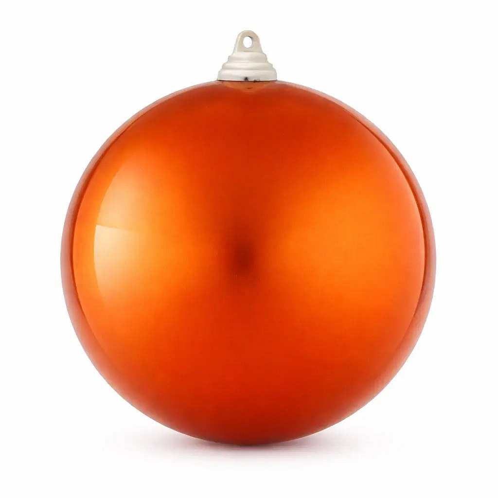 Large Christmas ball 30 cm, copper, shiny