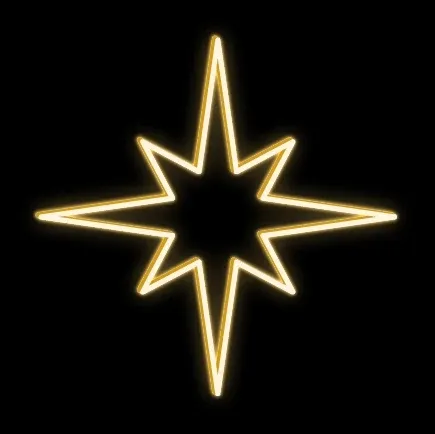 Easy Fix 2D LED star light, Ø 50 cm, warm white, hanging, aluminium