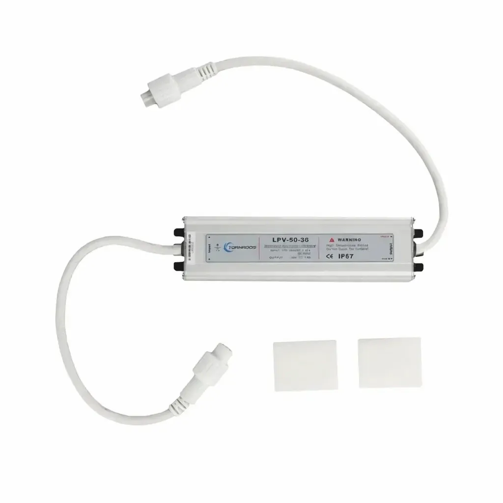 Eco Fix outdoor transformer 250 W, 36 V, white cable IP67