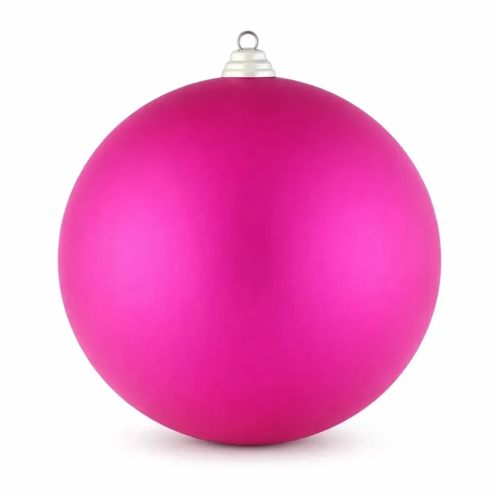 Large Christmas ball 30 cm, pink, matt