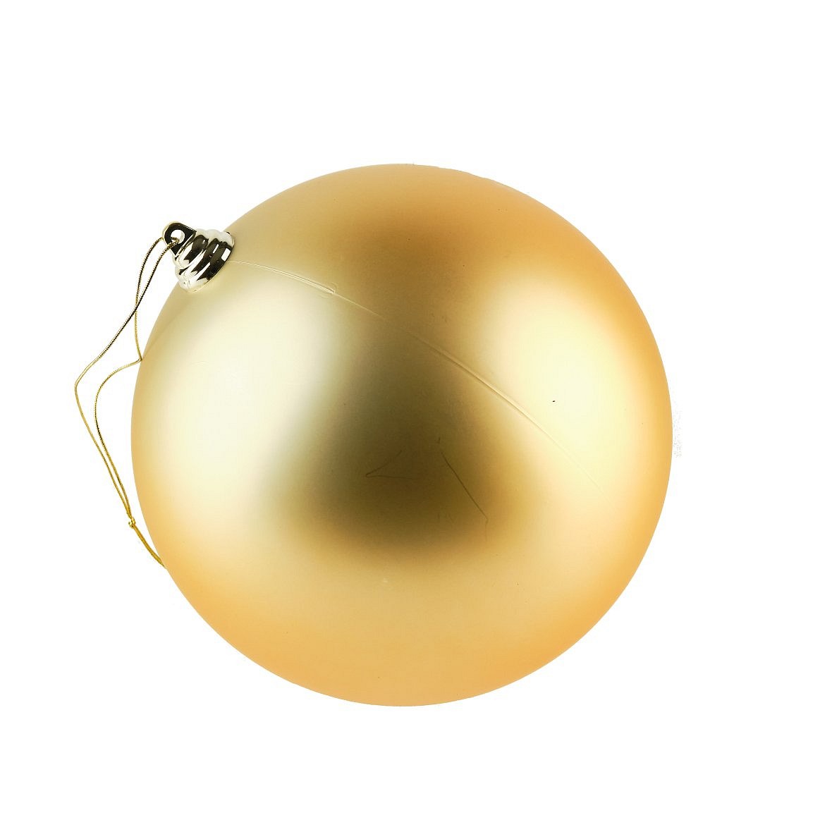 Large Christmas ball 30 cm, champagne, matt