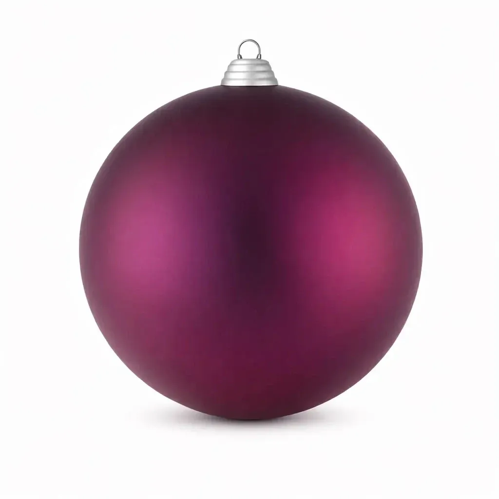 Production - Large Christmas ball 30 cm, burgundy, matt