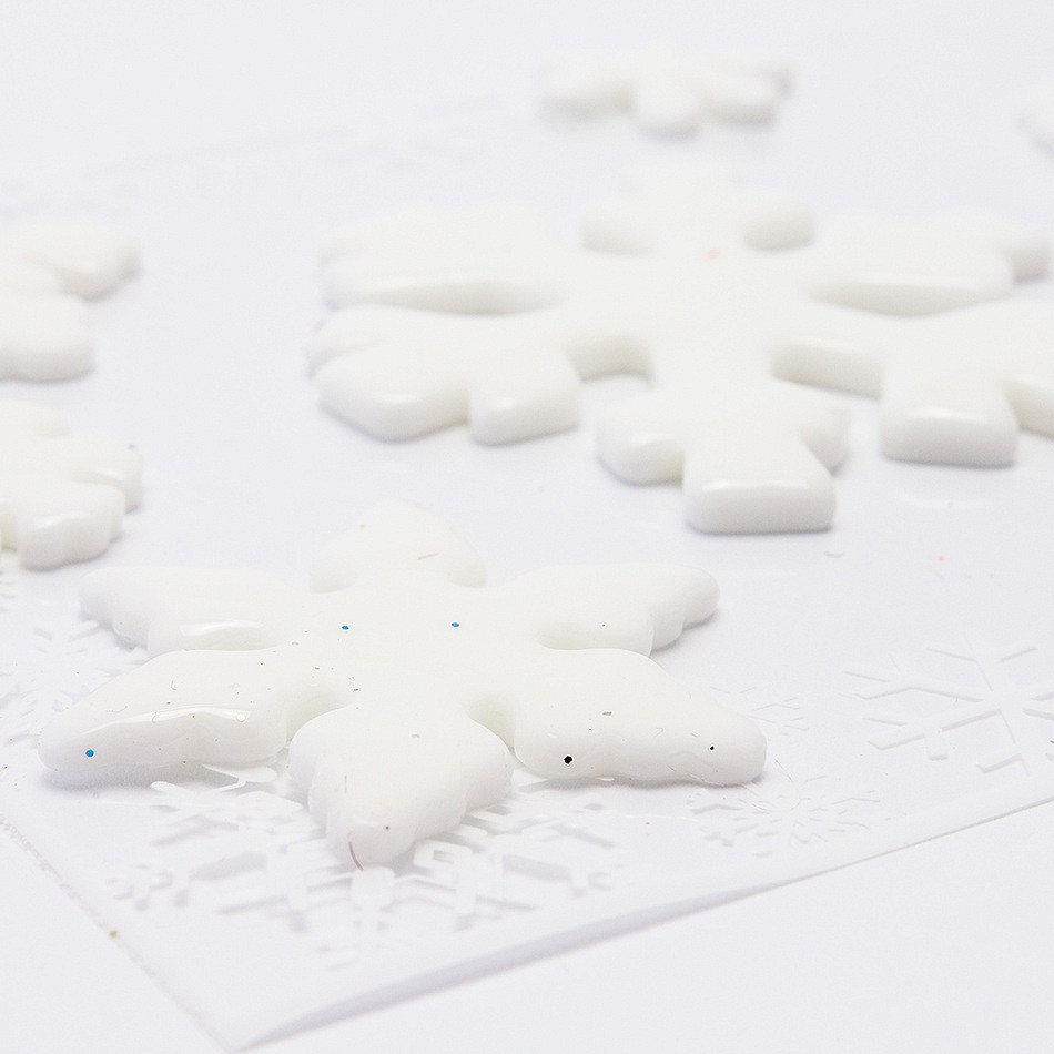 Christmas stickers for windows, snowflakes, various sizes, pack of 10