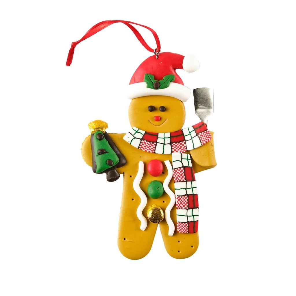 Christmas tree ornament Gingerbread man, 11 cm, PVC, IP44, outdoor